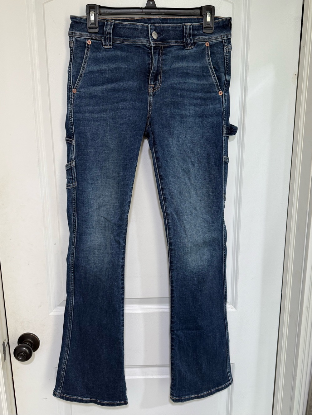 American Eagle Outfitters Kick Boot Nect Level Stretch Dark wash Flare Carpenter